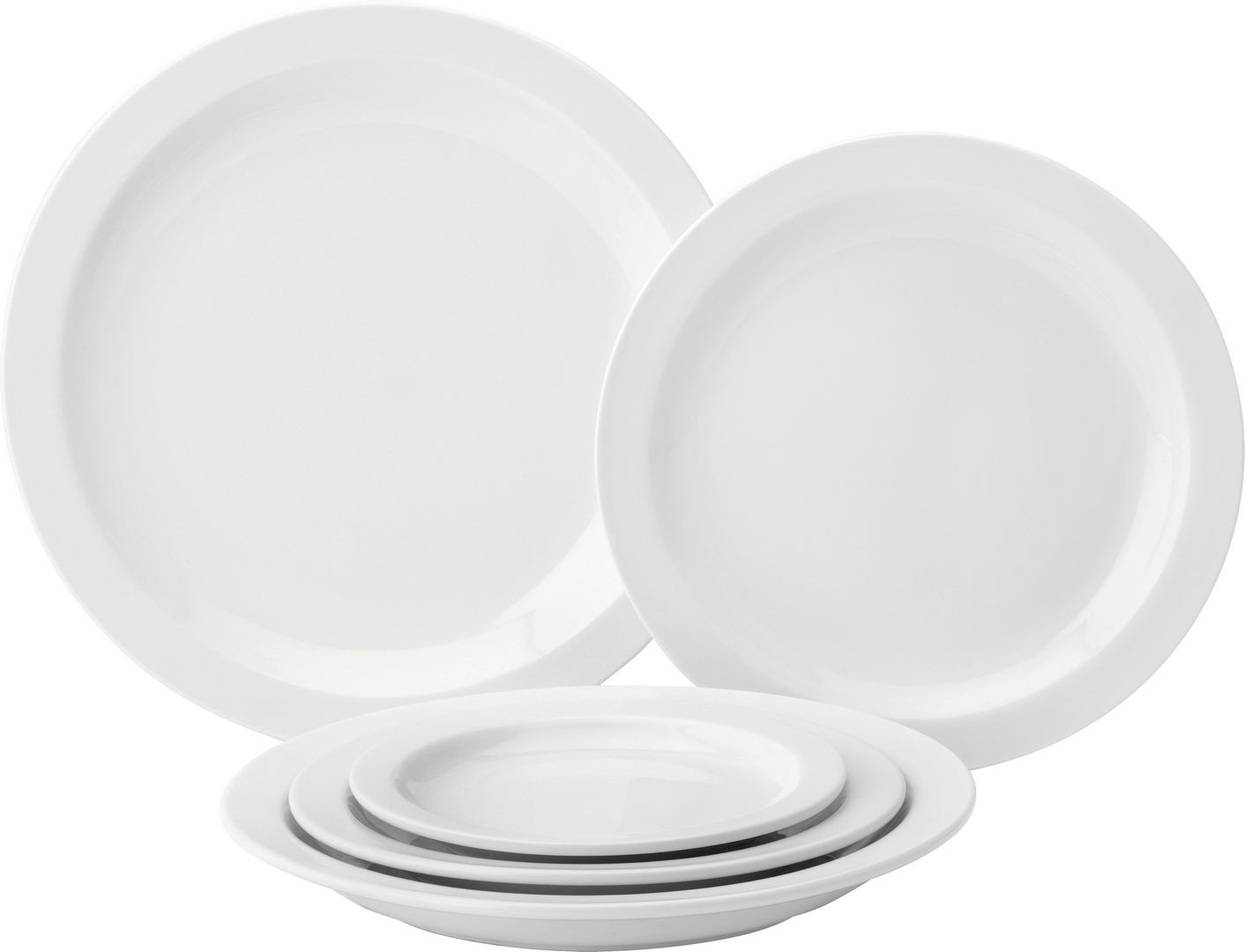 Pure White Narrow Rim Plate 9